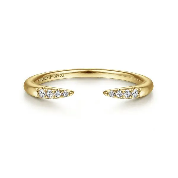 14K Yellow Gold Open Diamond Tipped Stackable Ring Koerbers Fine Jewelry Inc New Albany, IN