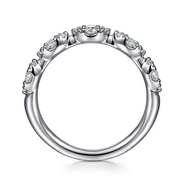 14K White Gold 15 Stone Diamond Wedding Band Image 2 Koerbers Fine Jewelry Inc New Albany, IN