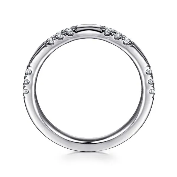 14K White Gold 9 Stone Diamond Wedding Band Image 2 Koerbers Fine Jewelry Inc New Albany, IN