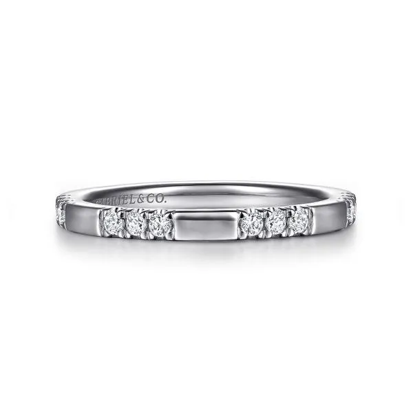 14K White Gold 9 Stone Diamond Wedding Band Koerbers Fine Jewelry Inc New Albany, IN