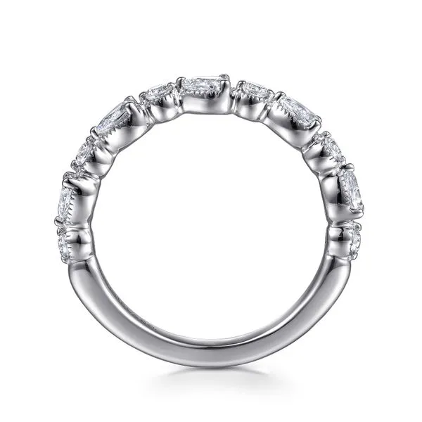 14K White Gold Diamond 11 Stone Wedding Band Image 2 Koerbers Fine Jewelry Inc New Albany, IN