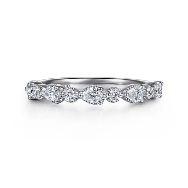 14K White Gold Diamond 11 Stone Wedding Band Koerbers Fine Jewelry Inc New Albany, IN