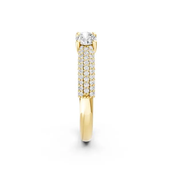 18K Yellow Gold Cuff Stackable Diamond Band Image 2 Koerbers Fine Jewelry Inc New Albany, IN