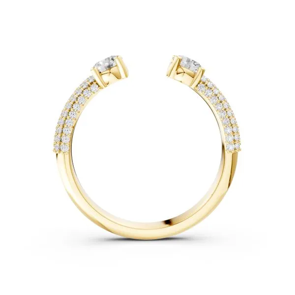 18K Yellow Gold Cuff Stackable Diamond Band Image 3 Koerbers Fine Jewelry Inc New Albany, IN