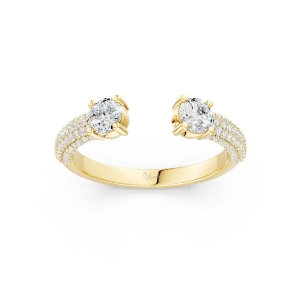18K Yellow Gold Cuff Stackable Diamond Band Image 4 Koerbers Fine Jewelry Inc New Albany, IN