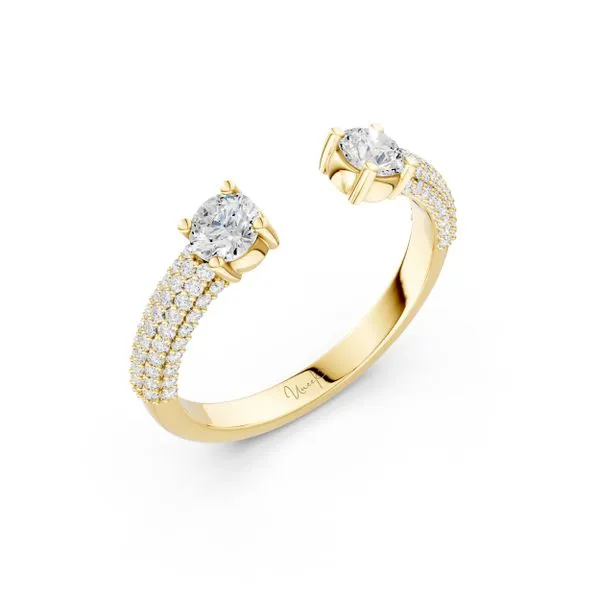 18K Yellow Gold Cuff Stackable Diamond Band Koerbers Fine Jewelry Inc New Albany, IN