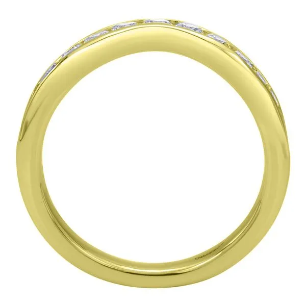 14K Yellow Gold Round Channel Set Curved Diamond Wedding Band Image 2 Koerbers Fine Jewelry Inc New Albany, IN