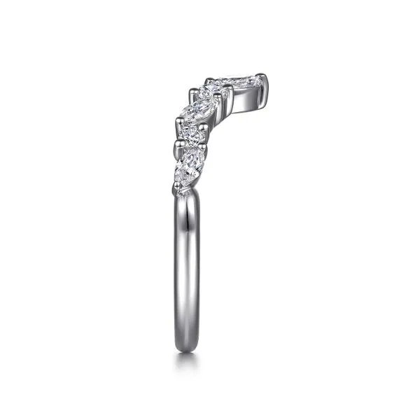 14K White Gold Prong Marquise and Round Diamond Anniversary Band Image 4 Koerbers Fine Jewelry Inc New Albany, IN