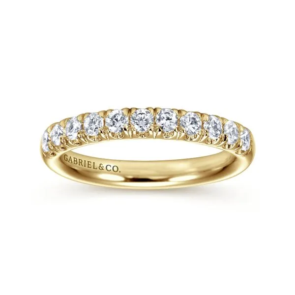 14K Yellow Gold 11 Stone Diamond Wedding Band Image 4 Koerbers Fine Jewelry Inc New Albany, IN