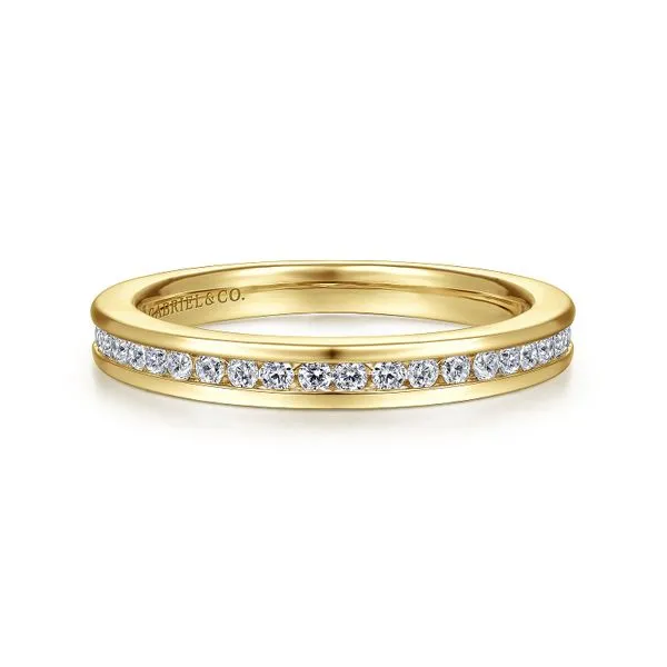 14K Yellow Gold Channel Set Diamond Wedding Band Koerbers Fine Jewelry Inc New Albany, IN