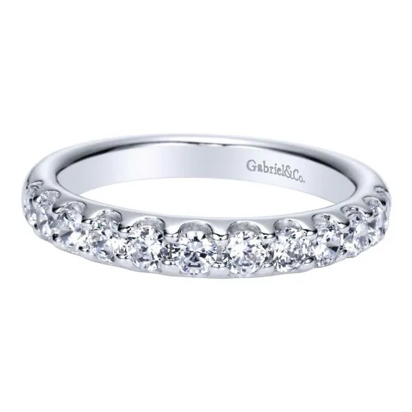 14K White Gold Round 12 Stone Diamond Anniversary Band 0.80 CTW Koerbers Fine Jewelry Inc New Albany, IN