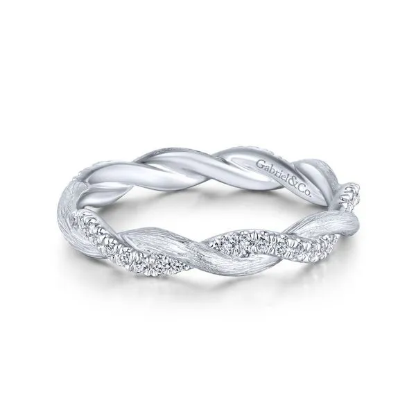 14K White Gold Twisted Wedding Band Koerbers Fine Jewelry Inc New Albany, IN