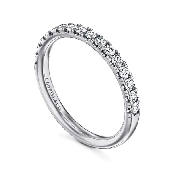 14K White Gold Diamond Straight Wedding Band Image 3 Koerbers Fine Jewelry Inc New Albany, IN