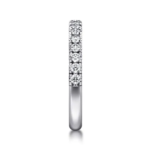 14K White Gold Diamond Straight Wedding Band Image 4 Koerbers Fine Jewelry Inc New Albany, IN