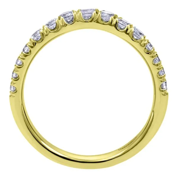 14K Yellow Gold Curved Diamond Wedding Band Image 3 Koerbers Fine Jewelry Inc New Albany, IN