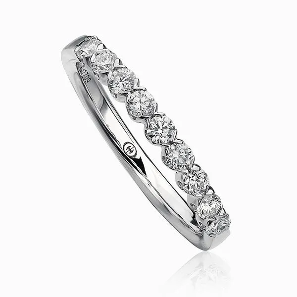 14K White Gold 9 Stone Diamond Wedding Band Koerbers Fine Jewelry Inc New Albany, IN