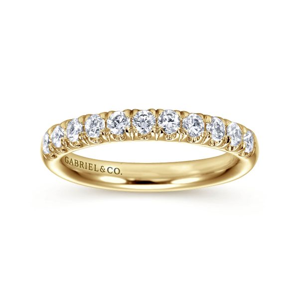 14K Yellow Gold 11 Stone Diamond Wedding Band Image 4 Koerbers Fine Jewelry Inc New Albany, IN