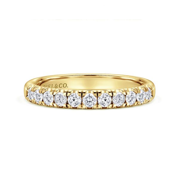 14K Yellow Gold 11 Stone Diamond Wedding Band Koerbers Fine Jewelry Inc New Albany, IN