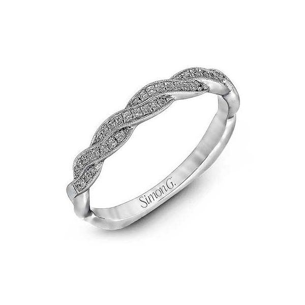 18K White Gold Twisted Diamond Wedding Band Koerbers Fine Jewelry Inc New Albany, IN