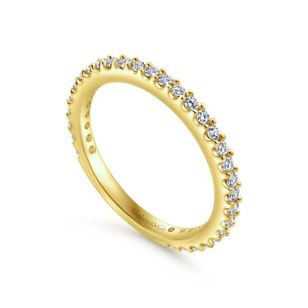 14K Yellow Gold Shared Prong Diamond Wedding Band Image 2 Koerbers Fine Jewelry Inc New Albany, IN