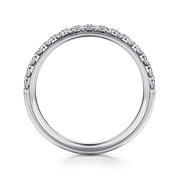 14K White Gold Diamond Straight Wedding Band Image 2 Koerbers Fine Jewelry Inc New Albany, IN