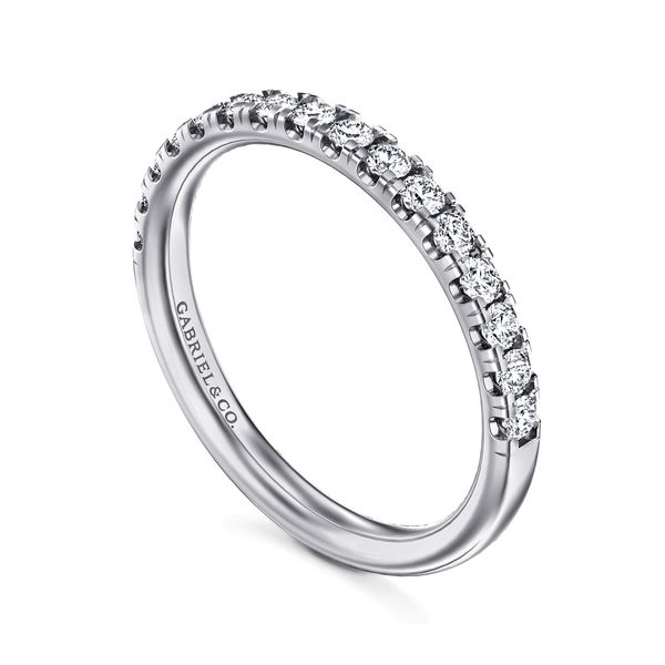 14K White Gold Diamond Straight Wedding Band Image 3 Koerbers Fine Jewelry Inc New Albany, IN