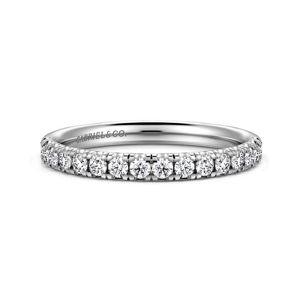 14K White Gold Diamond Straight Wedding Band Koerbers Fine Jewelry Inc New Albany, IN