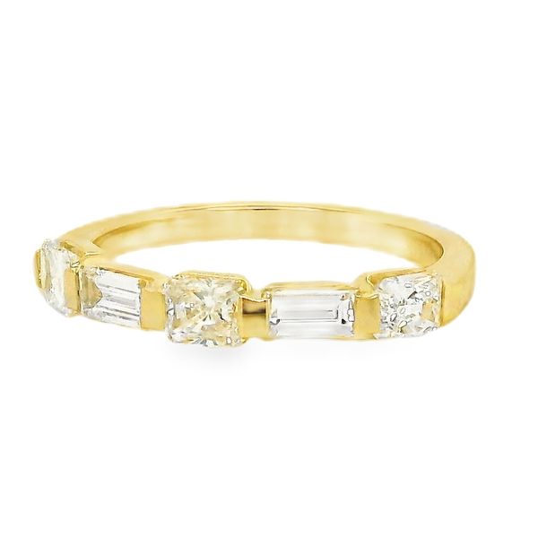 14K Yellow Gold 5 Stone Diamond Wedding Band Koerbers Fine Jewelry Inc New Albany, IN