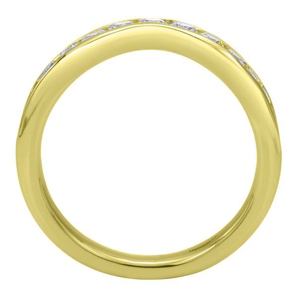 14K Yellow Gold Round Channel Set Curved Diamond Wedding Band Image 2 Koerbers Fine Jewelry Inc New Albany, IN