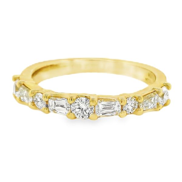 18K Yellow Gold 9 Stone Diamond Wedding Band Koerbers Fine Jewelry Inc New Albany, IN