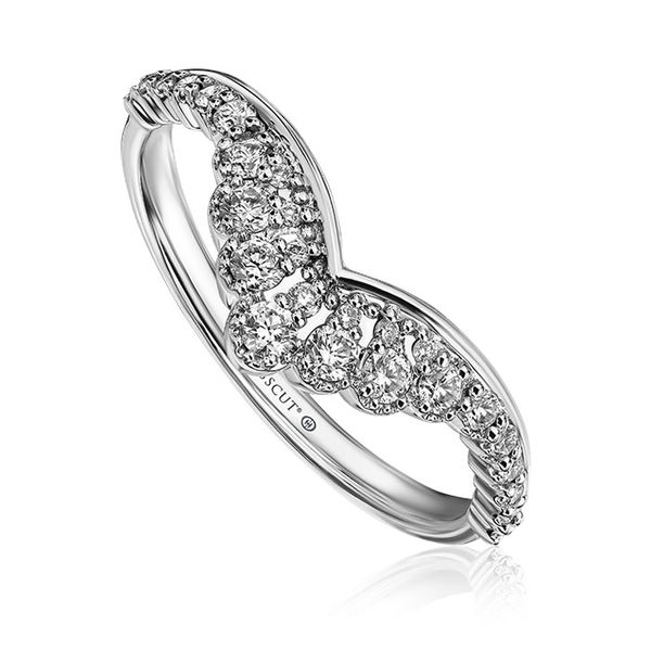 14K White Gold Chevron Diamond Wedding Band Koerbers Fine Jewelry Inc New Albany, IN