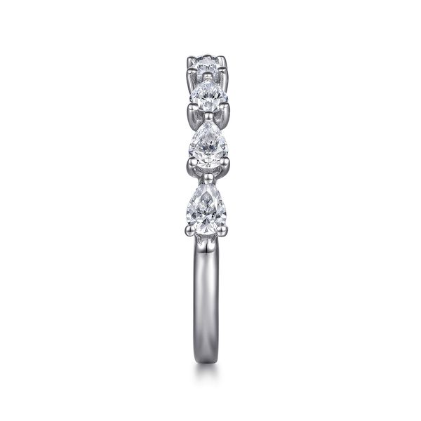 14K White Gold East West Prong Set Pear Shape Diamond Anniversary Band Image 4 Koerbers Fine Jewelry Inc New Albany, IN