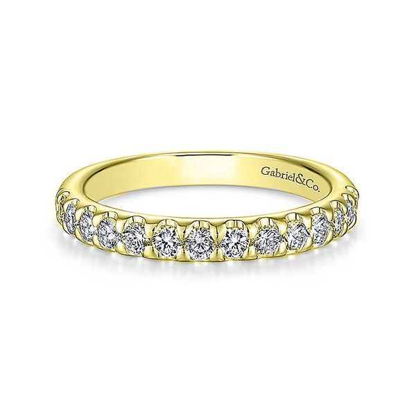 14K Yellow Gold Round 14 Stone Diamond Wedding Band Koerbers Fine Jewelry Inc New Albany, IN