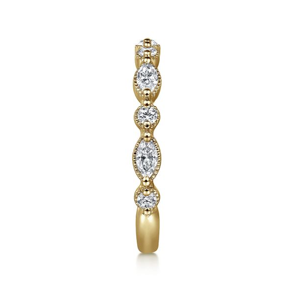 14K Yellow Gold Marquise and Round Diamond Anniversary Band Image 4 Koerbers Fine Jewelry Inc New Albany, IN