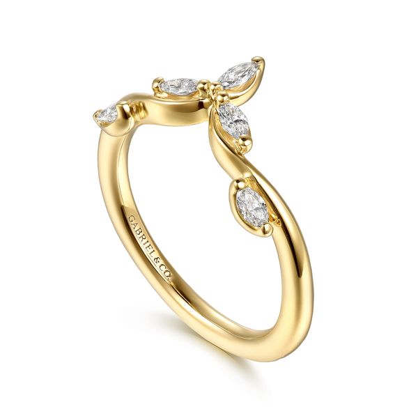 14K Yellow Gold Prong Set Marquise Diamond Anniversary Band Image 3 Koerbers Fine Jewelry Inc New Albany, IN