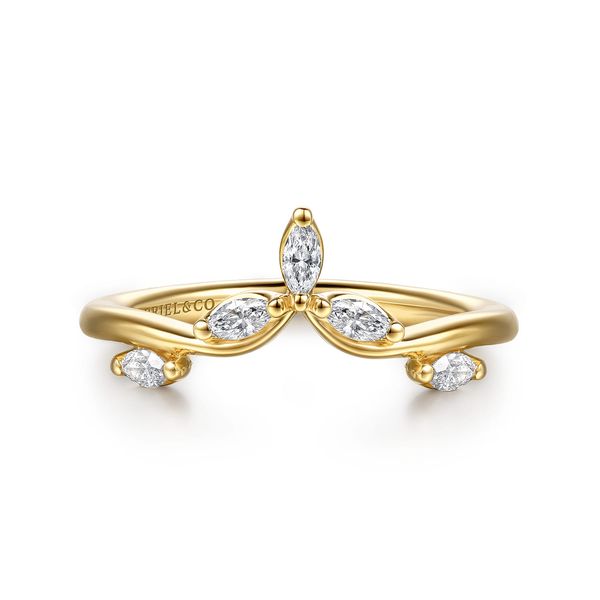 14K Yellow Gold Prong Set Marquise Diamond Anniversary Band Koerbers Fine Jewelry Inc New Albany, IN