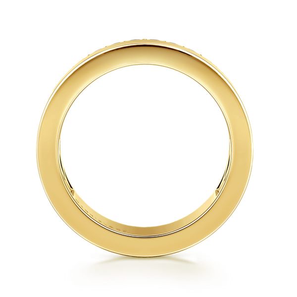 14K Yellow Gold 5mm Diamond Anniversary Cigar Band Image 2 Koerbers Fine Jewelry Inc New Albany, IN