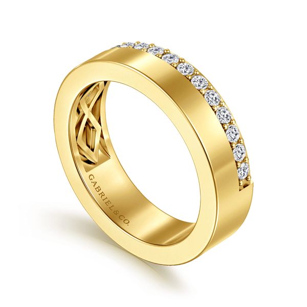 14K Yellow Gold 5mm Diamond Anniversary Cigar Band Image 3 Koerbers Fine Jewelry Inc New Albany, IN