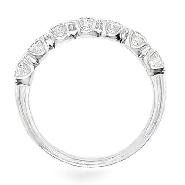 14K White Gold 7 Stone Wedding Band Image 2 Koerbers Fine Jewelry Inc New Albany, IN