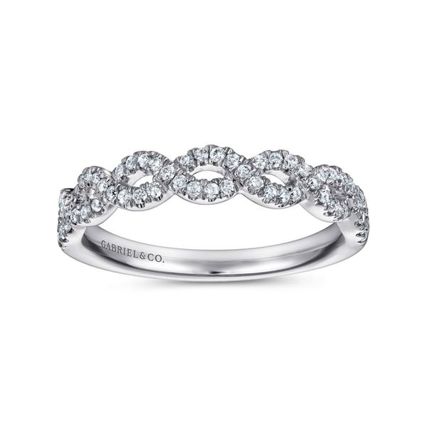 14K White Gold Twisted Diamond Anniversary Band Image 4 Koerbers Fine Jewelry Inc New Albany, IN