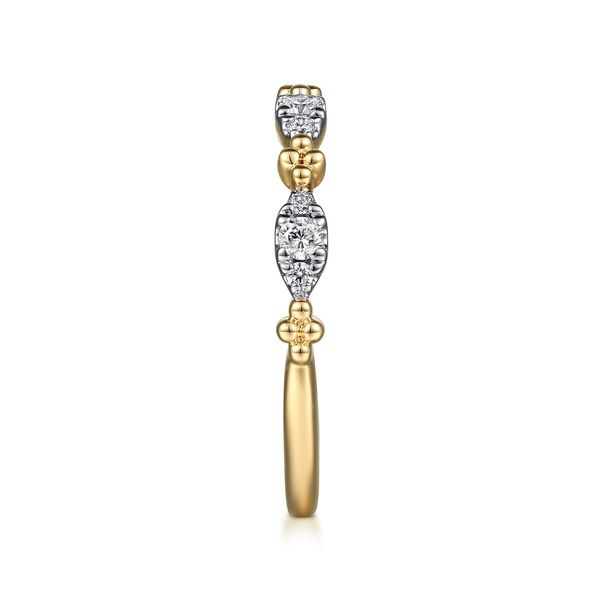 14K Yellow Gold Bujukan Stackable Diamond Wedding Band Image 4 Koerbers Fine Jewelry Inc New Albany, IN