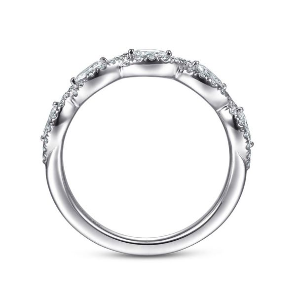 14K White Gold Marquise Halo Station Diamond Anniversary Band Image 2 Koerbers Fine Jewelry Inc New Albany, IN