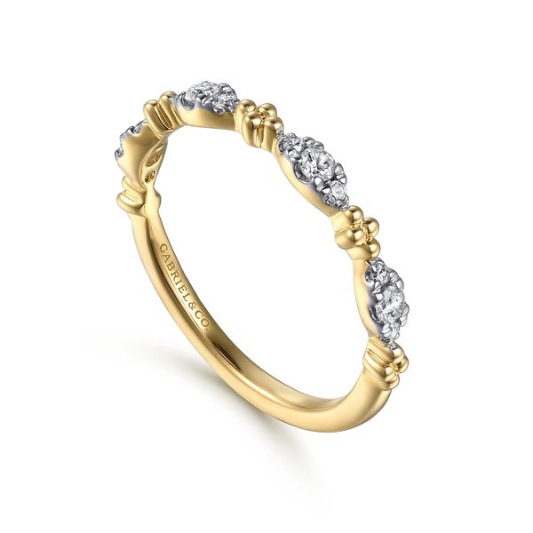 14K Yellow Gold Bujukan Stackable Diamond Wedding Band Image 3 Koerbers Fine Jewelry Inc New Albany, IN