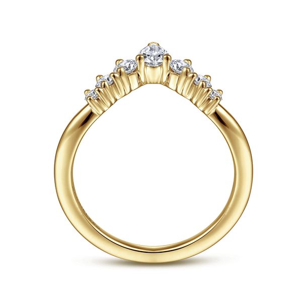 14K Yellow Gold Pear Shape and Round Diamond Anniversary Band Image 2 Koerbers Fine Jewelry Inc New Albany, IN