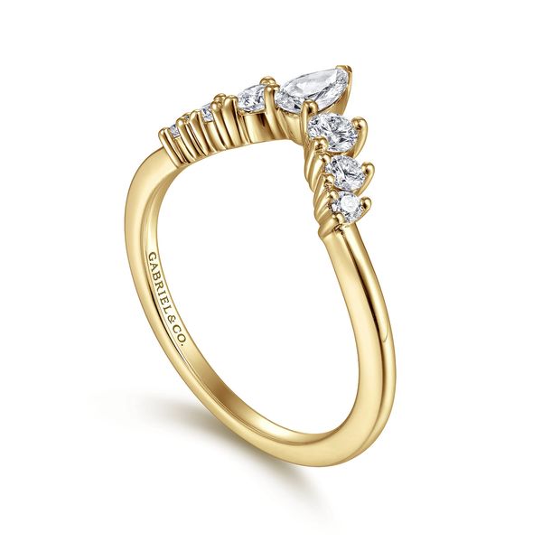 14K Yellow Gold Pear Shape and Round Diamond Anniversary Band Image 3 Koerbers Fine Jewelry Inc New Albany, IN