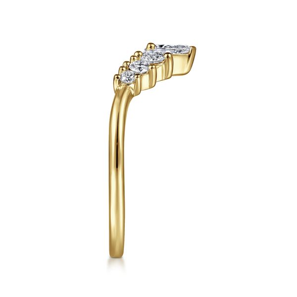 14K Yellow Gold Pear Shape and Round Diamond Anniversary Band Image 4 Koerbers Fine Jewelry Inc New Albany, IN