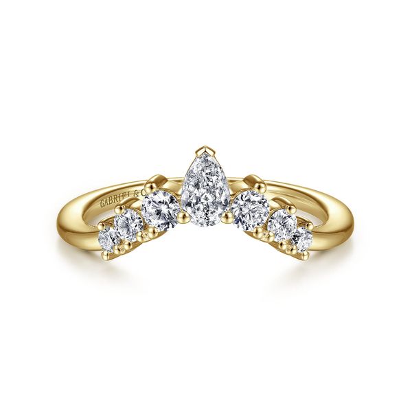 14K Yellow Gold Pear Shape and Round Diamond Anniversary Band Koerbers Fine Jewelry Inc New Albany, IN