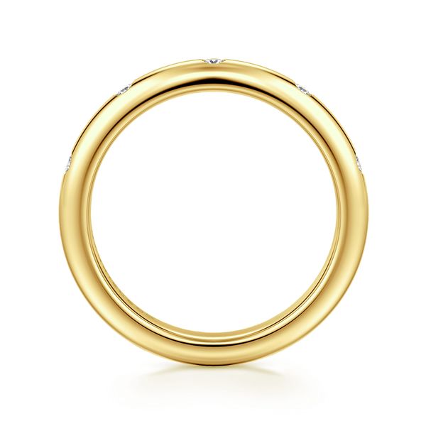 14K Yellow Gold Flush Set 5 Stone Diamond Anniversary Band Image 2 Koerbers Fine Jewelry Inc New Albany, IN
