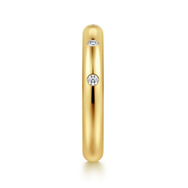 14K Yellow Gold Flush Set 5 Stone Diamond Anniversary Band Image 4 Koerbers Fine Jewelry Inc New Albany, IN
