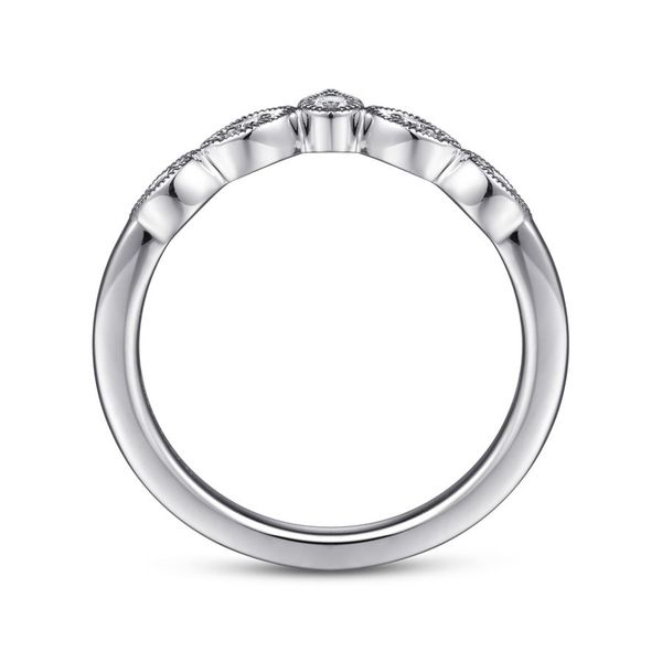 14K White Gold Vintage Curved Diamond Anniversary Band Image 2 Koerbers Fine Jewelry Inc New Albany, IN